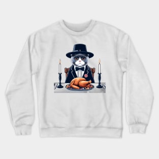 British Shorthair Cat Thanksgiving Crewneck Sweatshirt